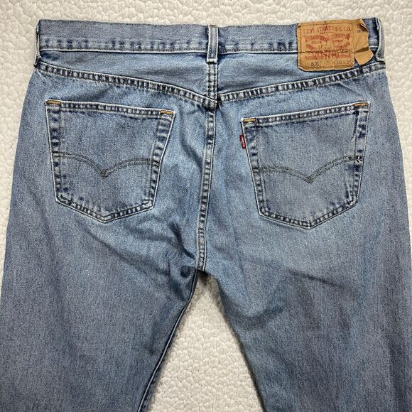 VTG Levi’s 501 Men’s Jeans 36x30 (Actual 34x29) Y2K Grunge Straight Leg Denim - Picture 5 of 12